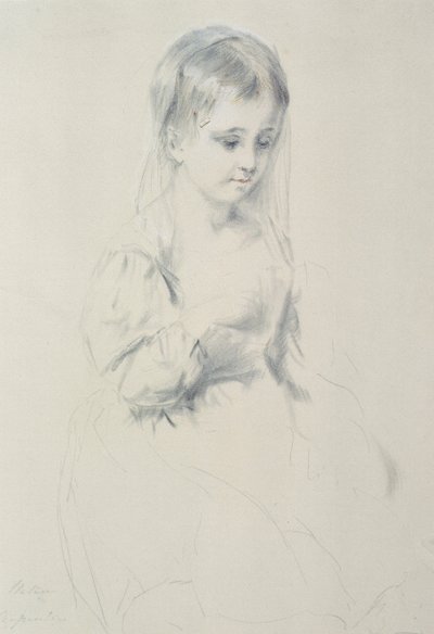 Portrait Study of a Young Girl by Margaret Sarah Carpenter